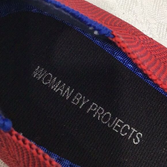Woman by Projects Red Pattern Soft Side Pointed Flats- NEW - Picture 12 of 13